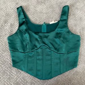 PacSun Emerald Green Corsette Top